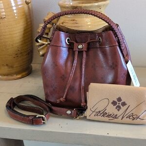 Patricia Nash Brown Leather Bucket Bag